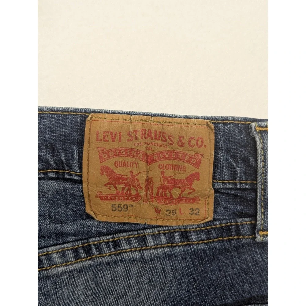 Levis 559 Slim Fit Blue Denim Jeans Mens 29x32 Medium Wash